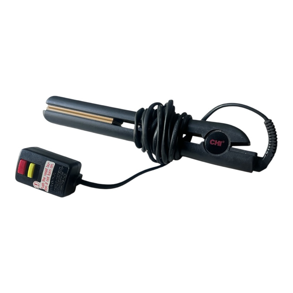 Chi Farouk original 1” ceramic hairstyling iron straightener black GF1001